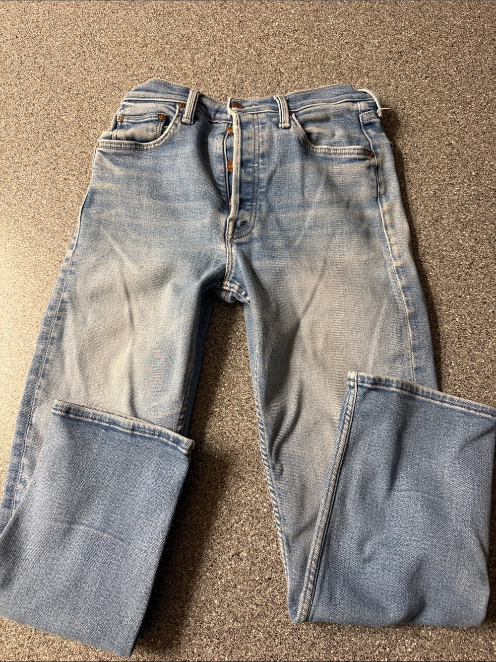 MOTHER Light Wash Ankle Cropped Jeans